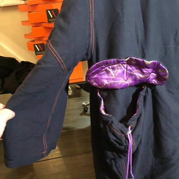 The People of the Labyrinths Blue Cotton Jacket - Picture 8 of 12